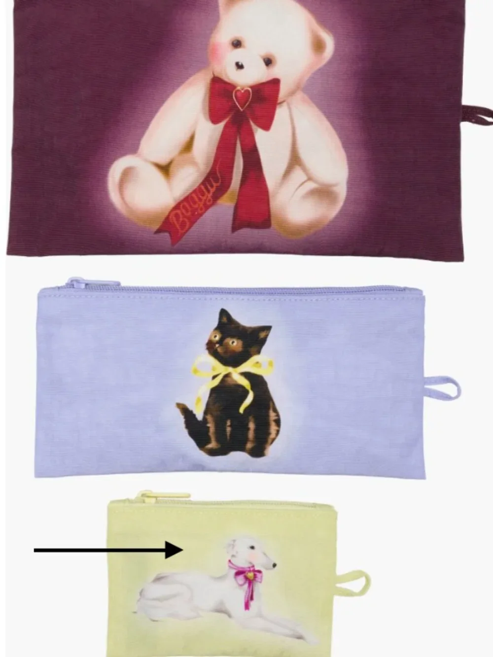 New BAGGU Small Flat Pouch (Fancy Animals)